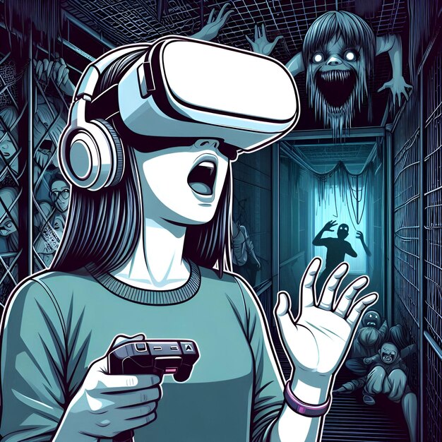 Photo fear in virtual reality navigating horror and heartpounding thrills