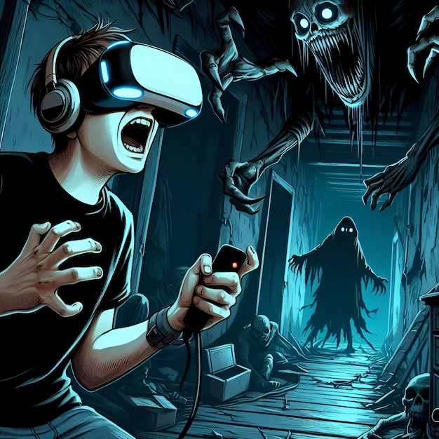 Photo fear in virtual reality navigating horror and heartpounding thrills