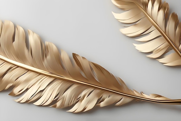 Feather background illustration Gold