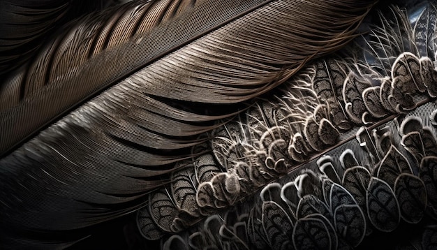 Feather elegance in nature animal abstract design generated by AI