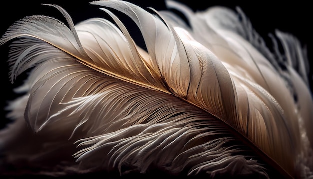 Feather fragility showcases animal elegance in nature generative AI