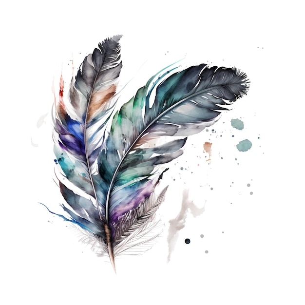 Feather watercolor 19