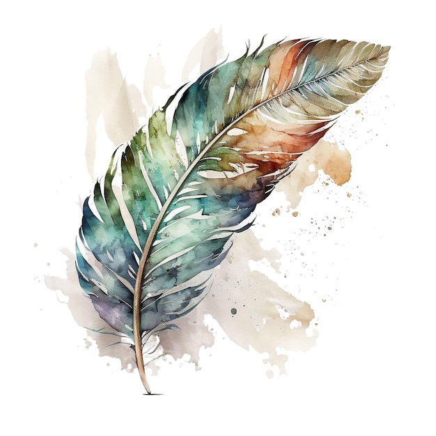 Feather watercolor 6