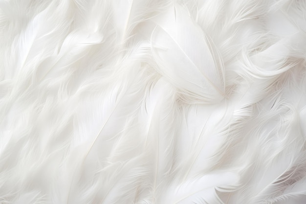 Feathers background for peace calm Closeup white and feathers background for spirituality for God religion and hope Ai generated