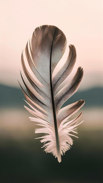 Feathers fragility showcases animals elegance in nature generated by