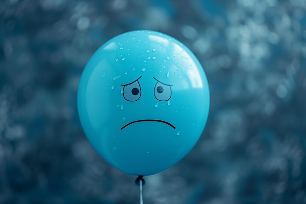 Featuring a balloon sad face high quality high resolution