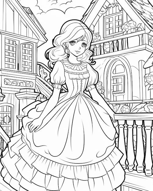 Featuring Coloring Page Black White