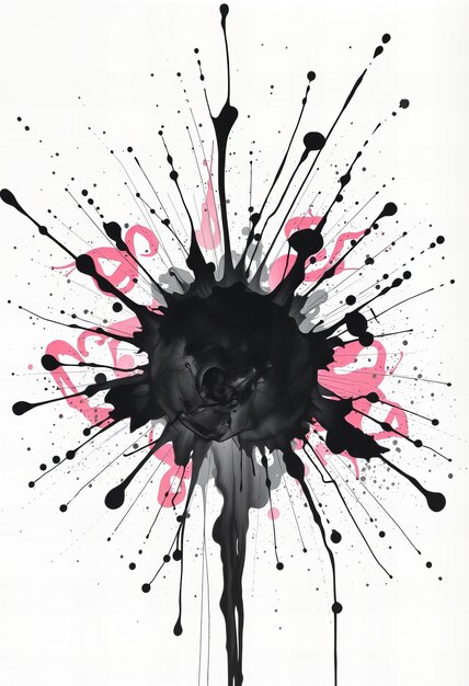 Photo featuring a dynamic ink splatters design