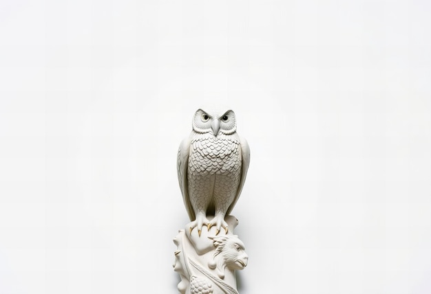 Photo featuring eagle owl statue on white background