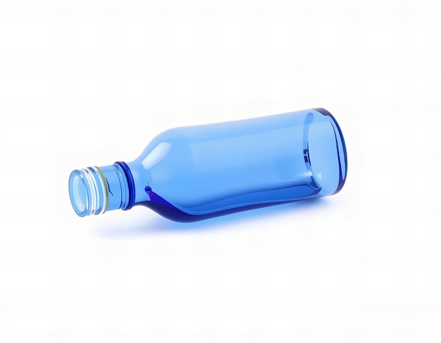 Photo featuring a glass bottle isolated on a white background