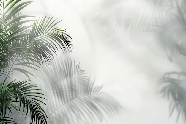 Featuring a light gray background with a palm tree shadow white background minimalist style creati