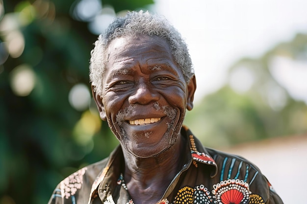 Featuring a older black man smiling outdoors high quality high resolution