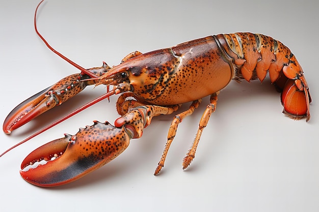 Featuring a photo of a lobster on a white background clean edges studio lighting