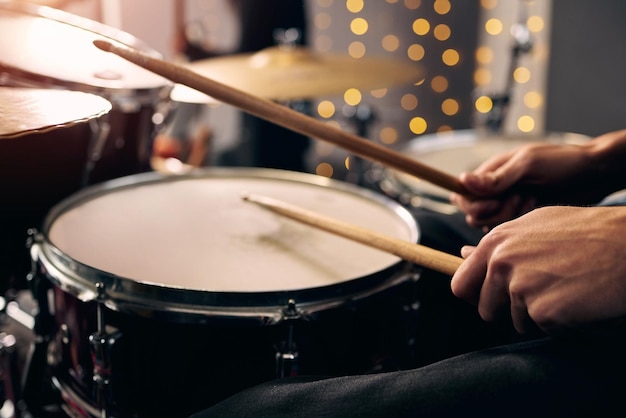 Feel the beat Cropped shot of an unrecognizable man playing the drums