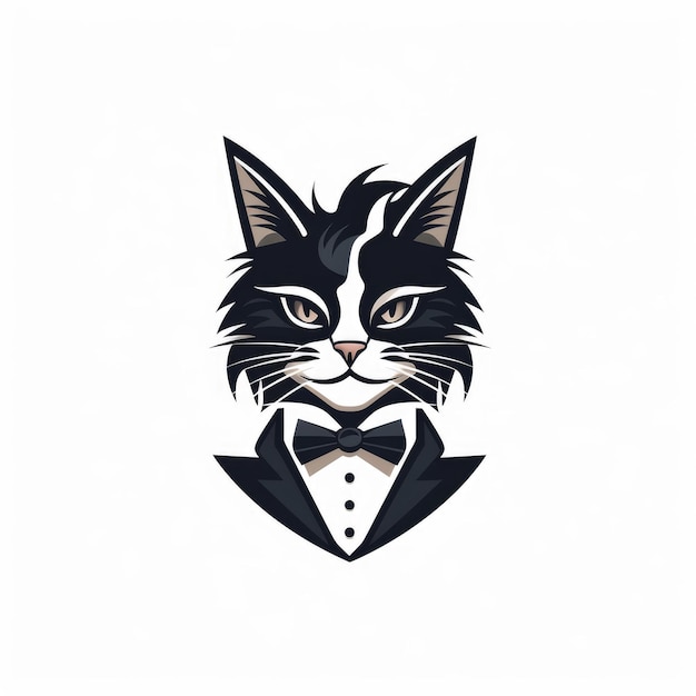 Feline Fashion A Minimalistic Cat Logo for a Stylish Clothing Brand