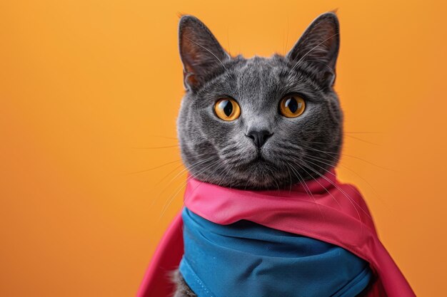 A Feline Superhero In Training