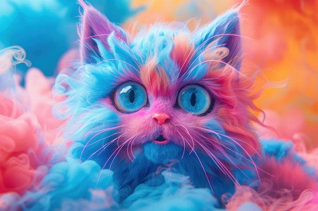 A Feline Transformation in a Cloud of Color