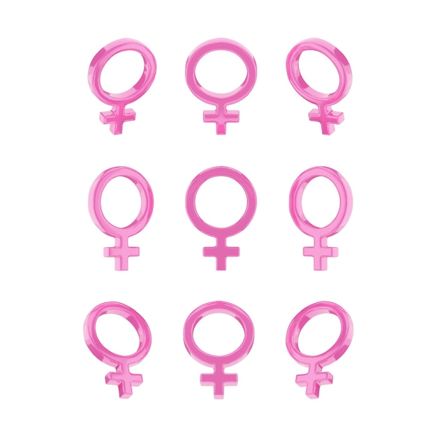 Female 3D icon or symbol