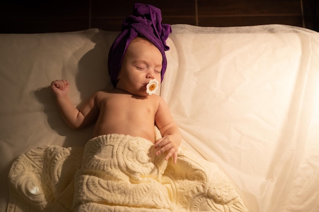 Female baby sleeping for infant baby child