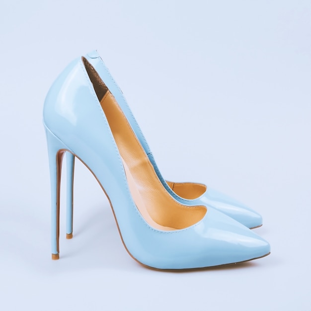 Female blue shoes