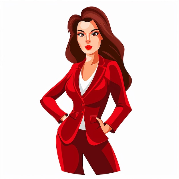 Photo female businesswomen logo wearing light red color color suit