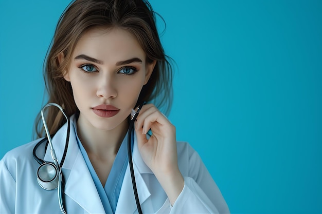 Female Doctor Doing a Stethoscope Check