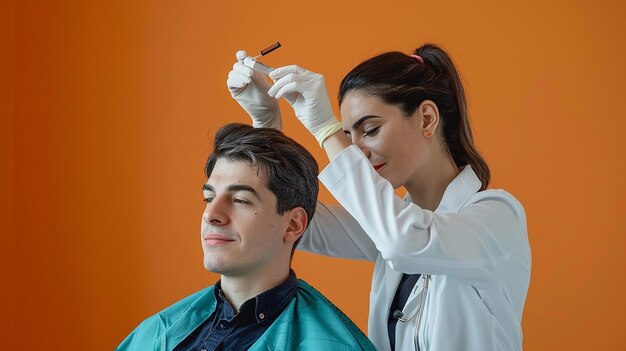 Female Doctor Examining Scalp Medical Consultation