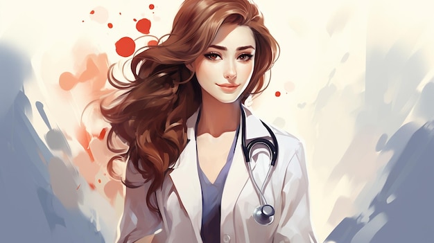 Female doctor with stethoscope