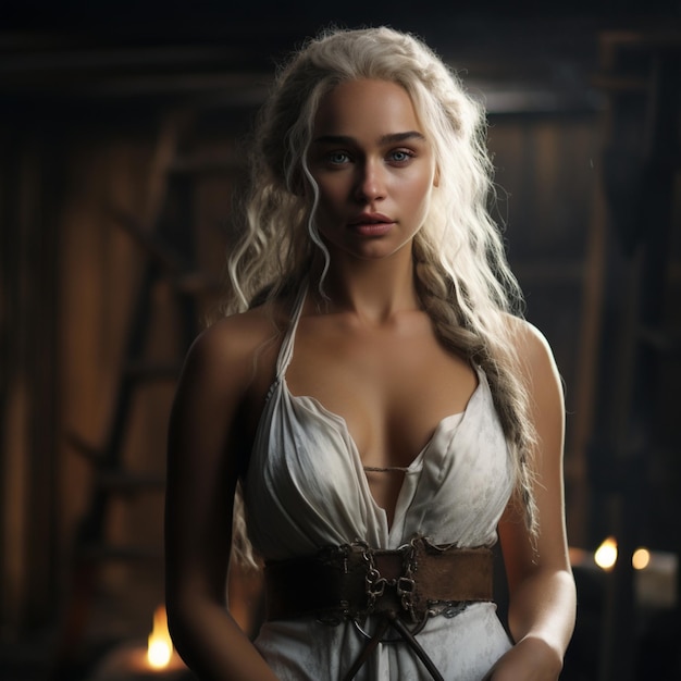 Female Dressed as Daenerys Targaryen Gorgeous