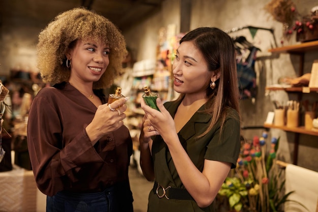 Female Friends Shopping for Perfume