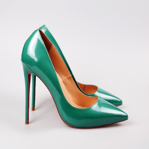 Female green shoes