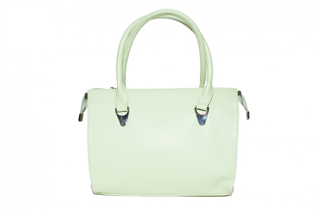 Female handbag on a white