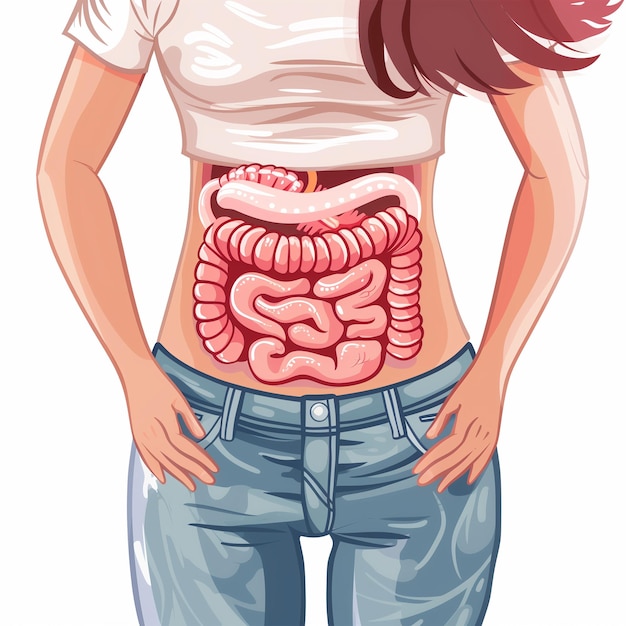 Photo female intestine anatomy diagram