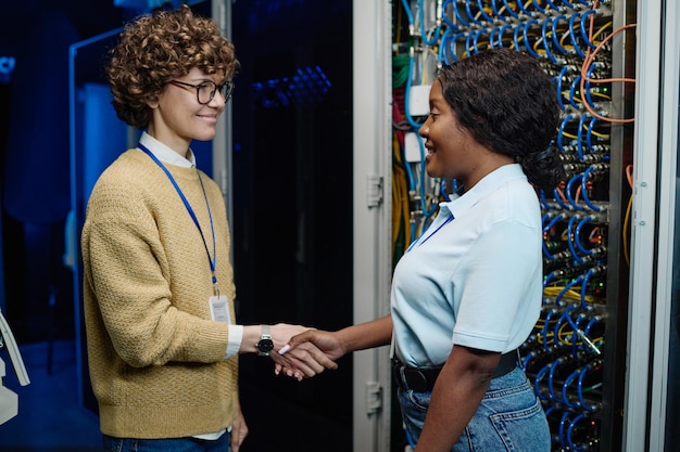 Female IT engineers working in team