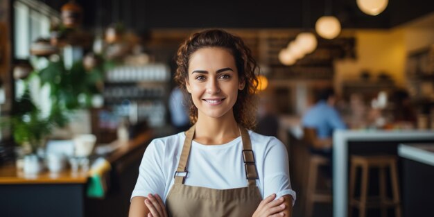 A Female Owner Of A Local Business In A Coffee Shop Representing Small Businesses And Entrepreneurship