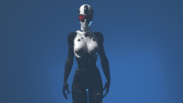 Female robot concept rendering