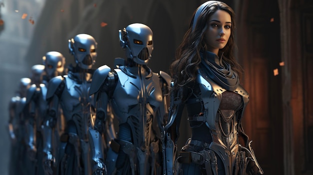 female robot HD wallpaper photographic image