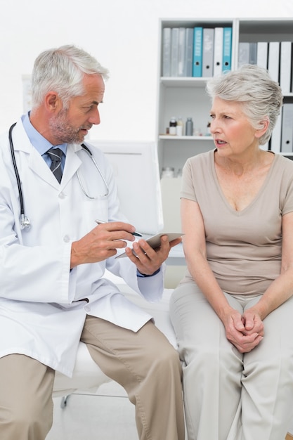 Female senior patient visiting a doctor