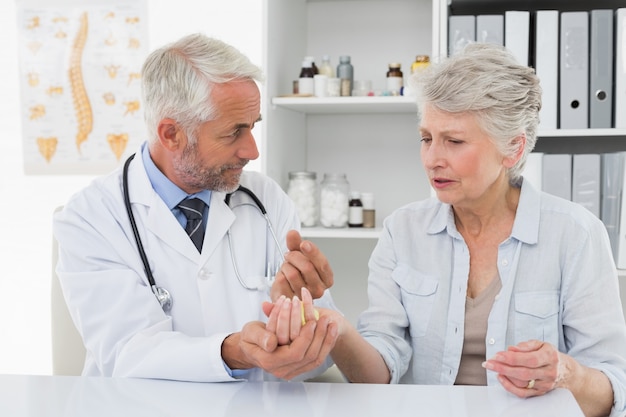 Female senior patient visiting a doctor