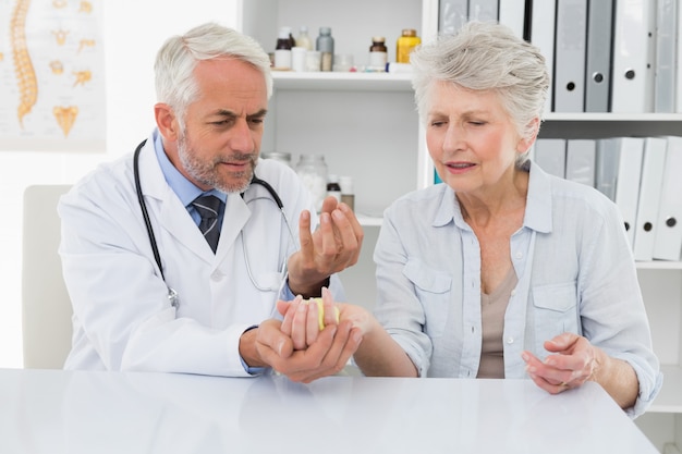 Female senior patient visiting a doctor