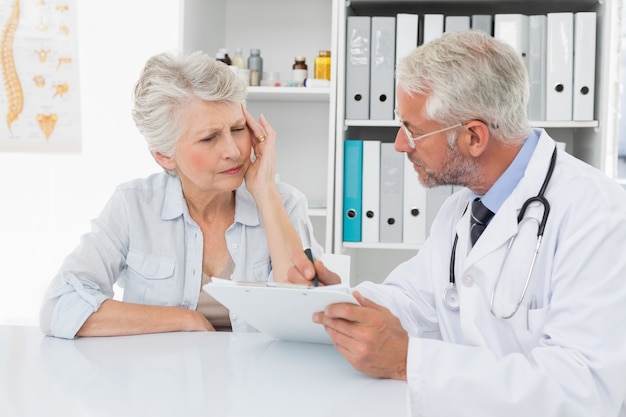 Female senior patient visiting a doctor