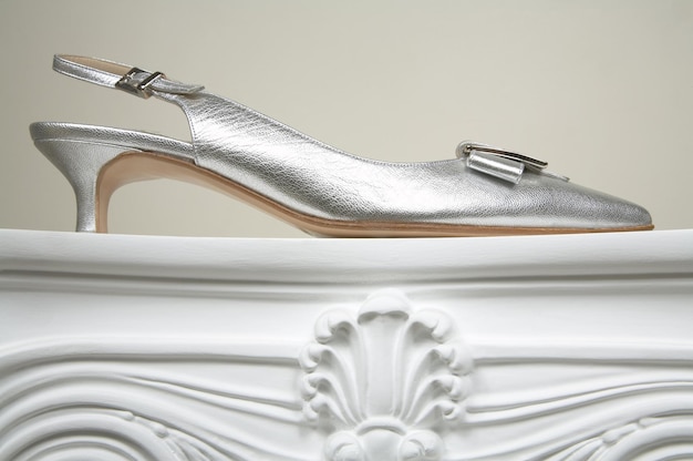 Female silver shoe