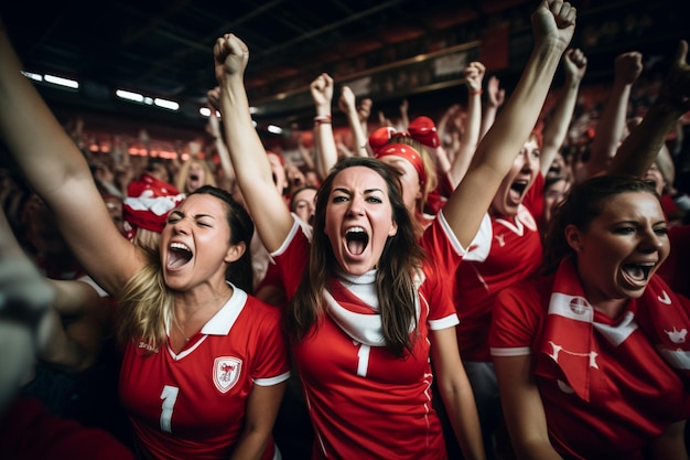 female soccer fans