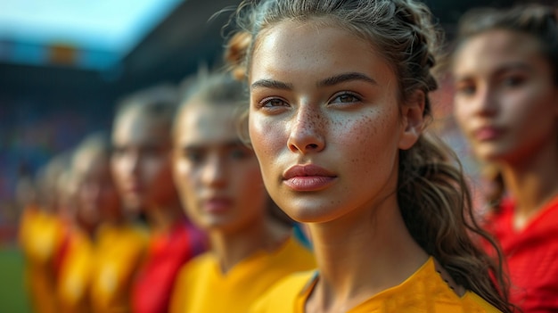 Photo female soccer team