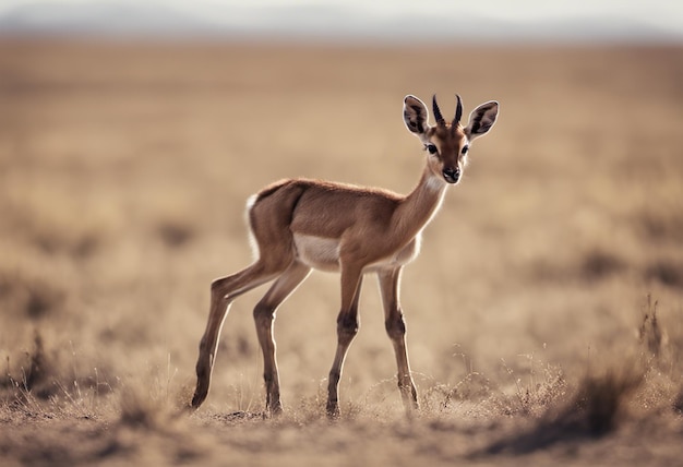 Female Springbok Aepyceros melampus in the park