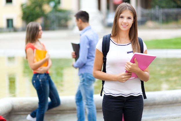 Female student at the park