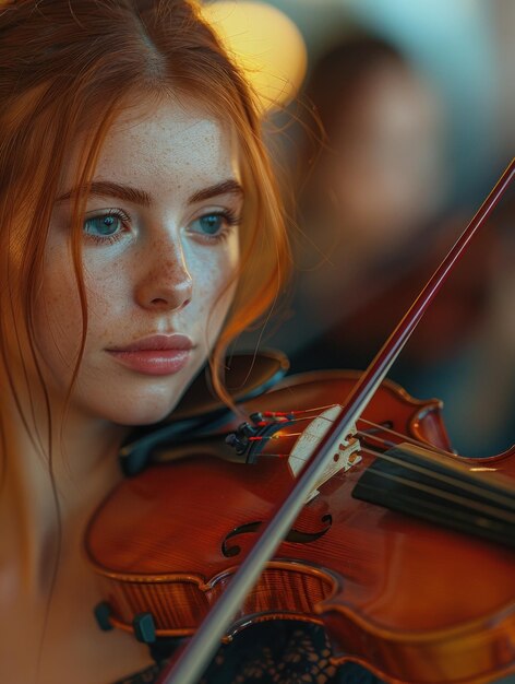 female violinist