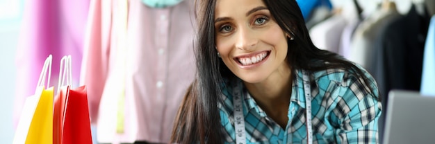 Female working in fashion industry portrait