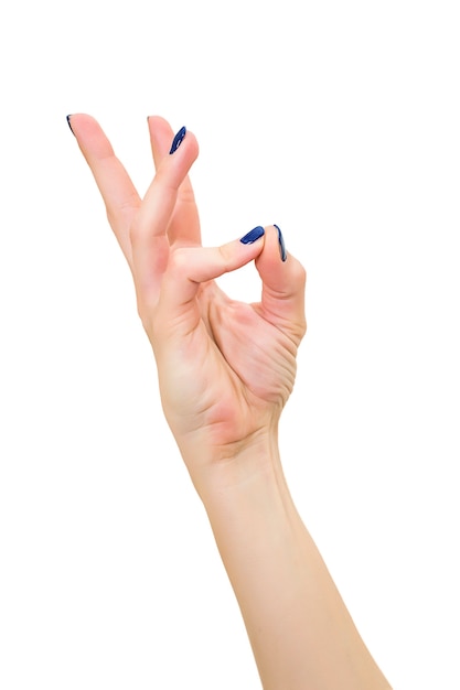 Female Yoga mudra hand