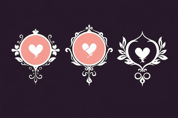 Photo feminine creative ornament logo vector design